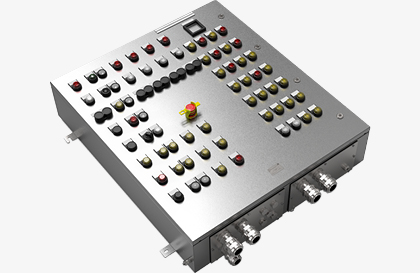 Взрывозащищенная панель управления Ex d e, Exd е ib в корпусе из нержавеющей стали 